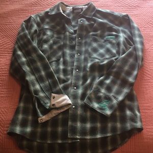 The Hundreds plaid button down shirt
